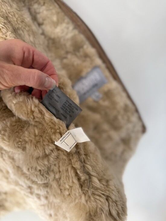 Wilsons Wilson’s Leather Maxima Womens Tan Brown Faux Soft Fur Zip Coat Large L - Picture 7 of 8